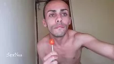 Abspielen Saugen Sie köstlichen Zuckermantel