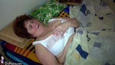 Play Oldnursemaid old fat granny and precious missy use big repeat dildo