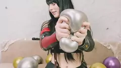 再生 TIFAロックハートのダーティトーク＆バルーンポップファンタジー：ソロラティーナコスプレレズビアンフェチ